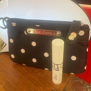 Express Polka Dot Wristlet + DIOR Mascara Primer Serum NWOT
